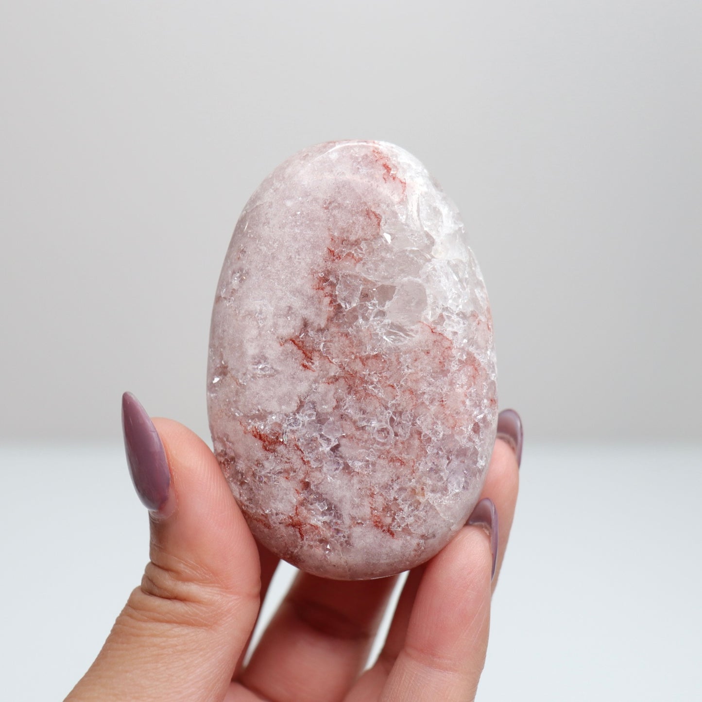 Pink Amethyst Palm Stone | 15