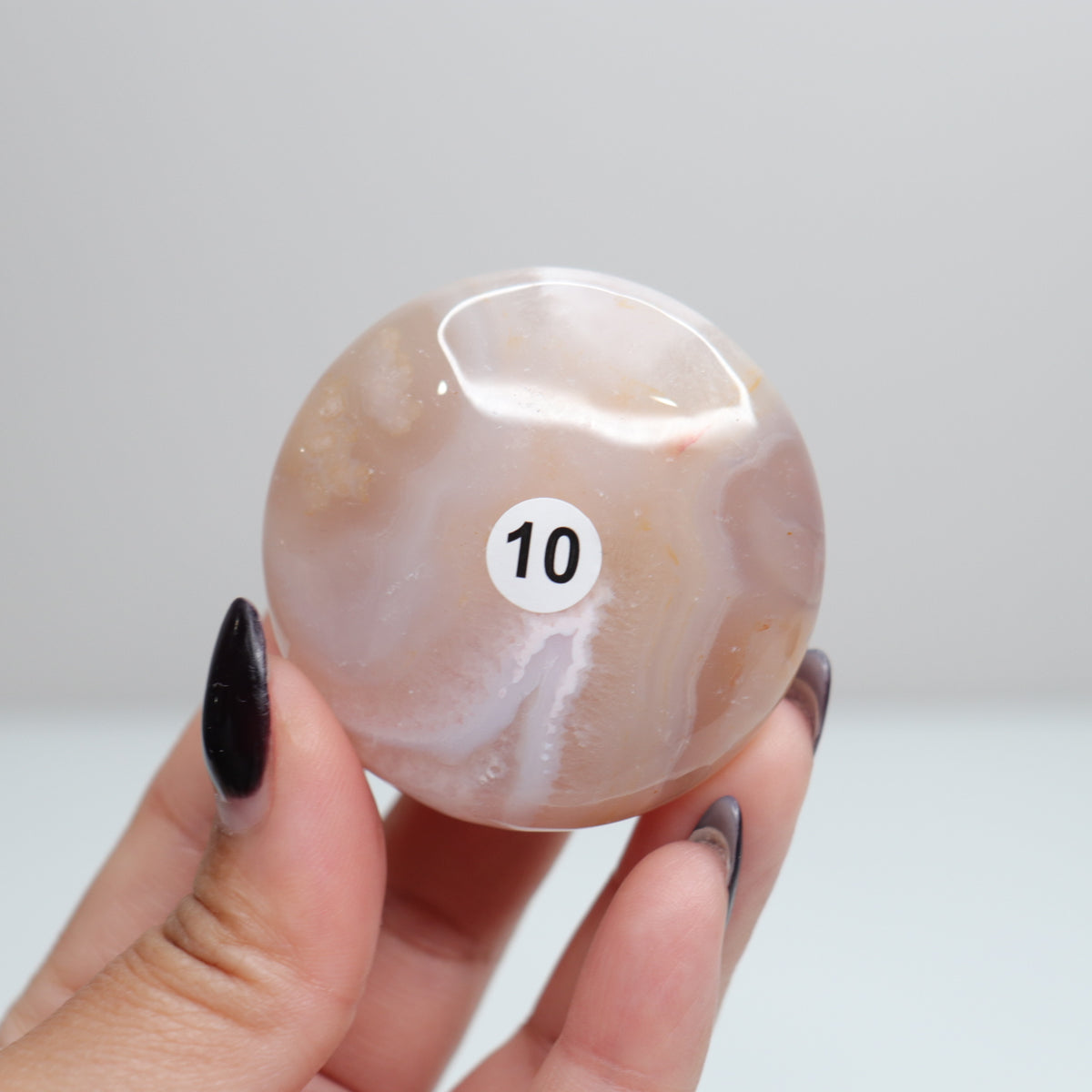 Flower Agate Round Palm | 10