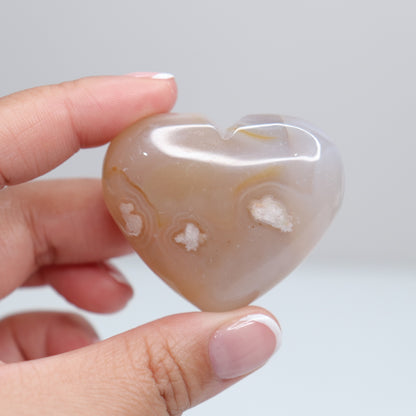 Flower Agate Heart | 35