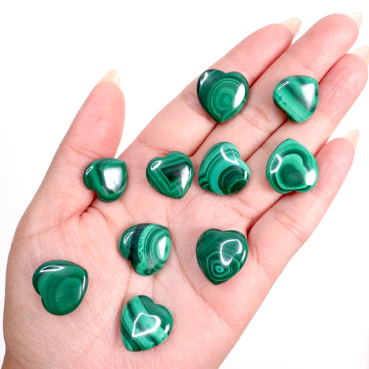 Malachite Mini Hearts