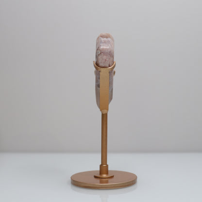 Flower Agate Heart w/ Stand | 1