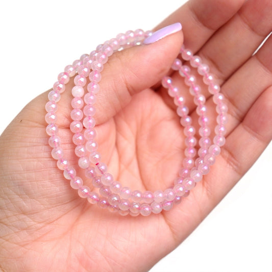 Aura Rose Quartz Bracelet | 4mm