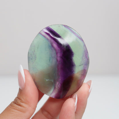 Fluorite Diamond Palm Stone 10