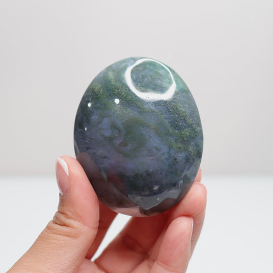 Moss Agate Palm Stone | 56