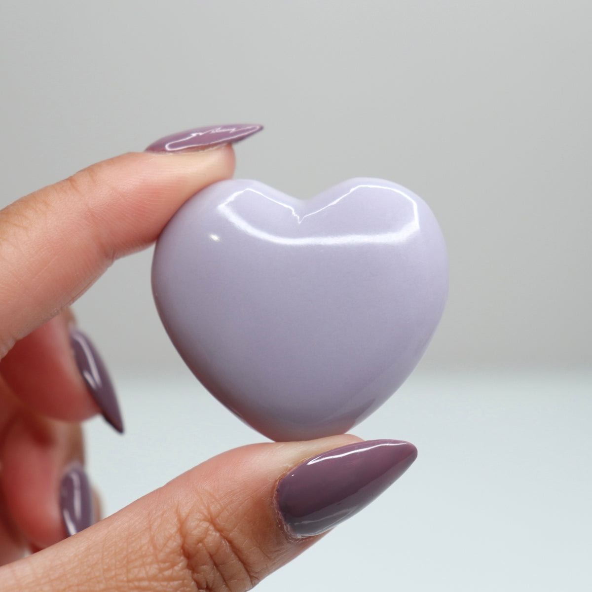 Lavender Fluorite Heart 2