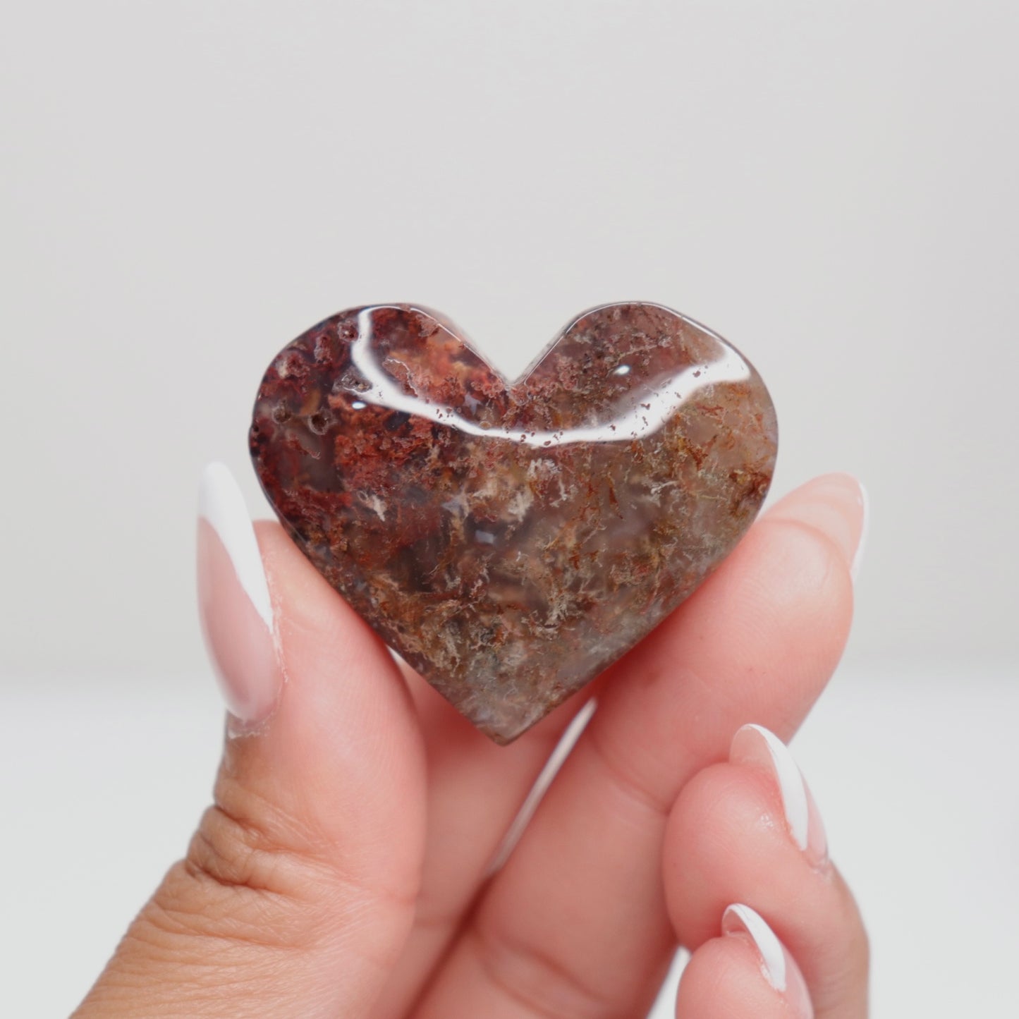 Moss Agate Heart | J
