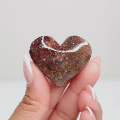 Moss Agate Heart | J