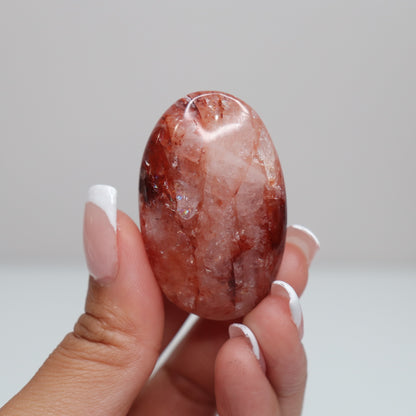 Hematoid Quartz Palm Stone | 6