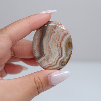 Mexican Lace Agate Palm Stone | 41