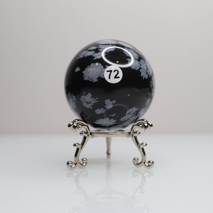 Snowflake Obsidian Sphere | 72