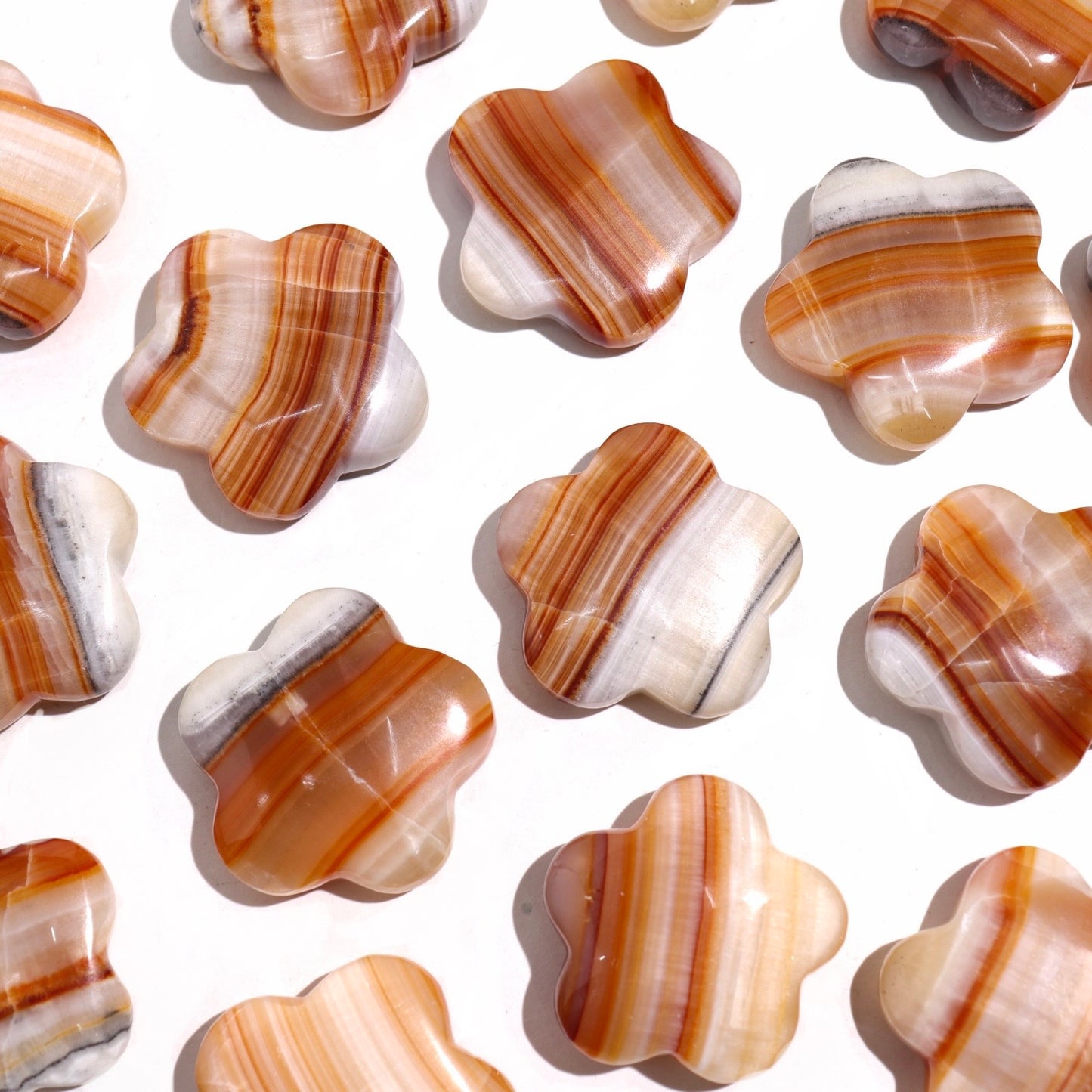 Orange Aragonite Flowers