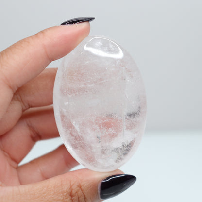 Clear Quartz Palm Stone 80