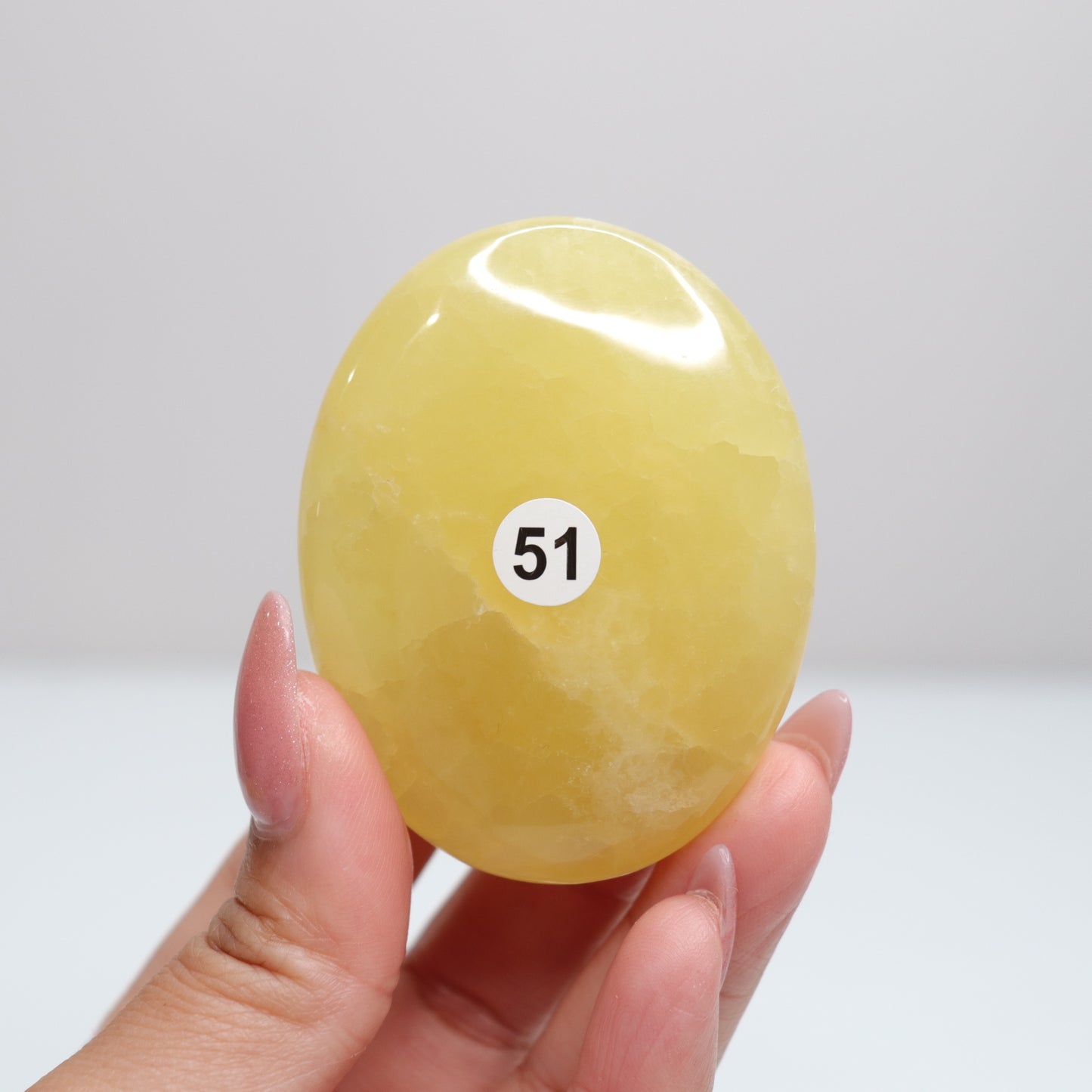 Lemon Calcite Palm Stone | 51