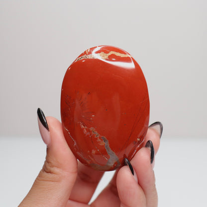 Red Jasper Palm Stone | E