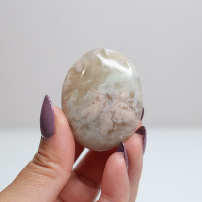Flower Agate Palm Stone 101