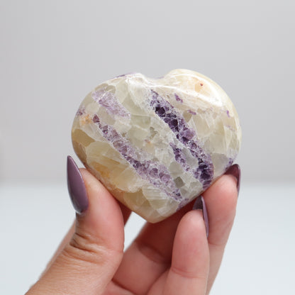 Fluorite & Calcite Heart 2