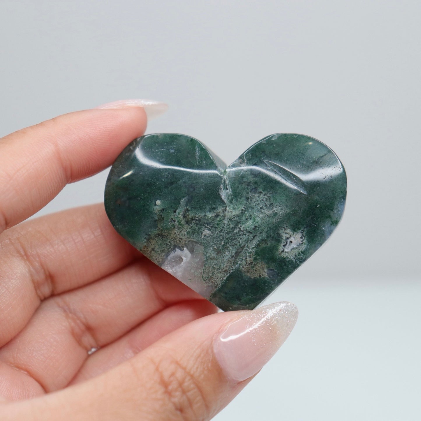 Moss Agate Heart | 61