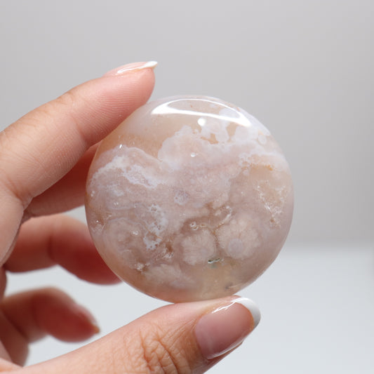 Flower Agate Round Palm 13
