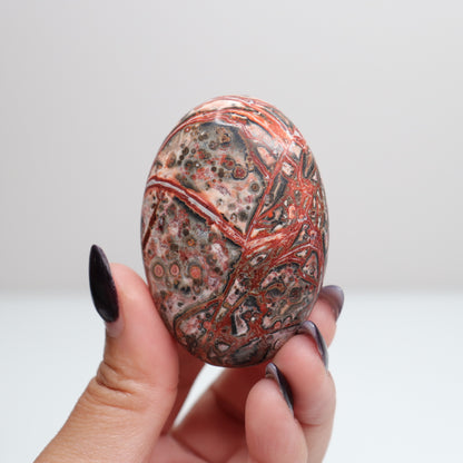 Leopard Skin Jasper Palm Stone | 31