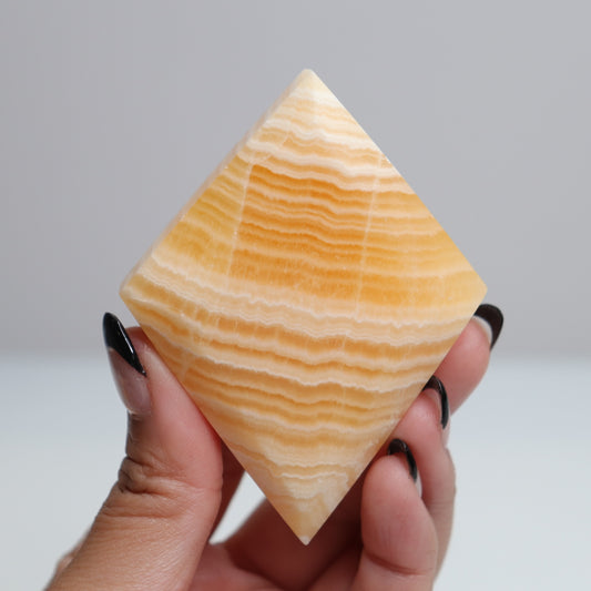 Orange Calcite Diamond | 4