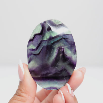Fluorite Diamond Palm Stone 9*