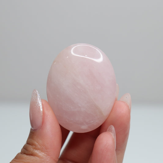 Rose Quartz Palm Stone 47