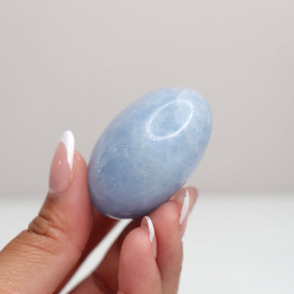 Blue Calcite Palm Stone | 3