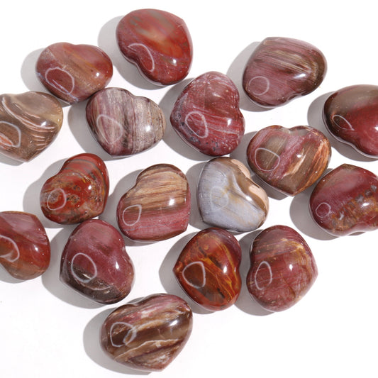 Petrified Wood Hearts