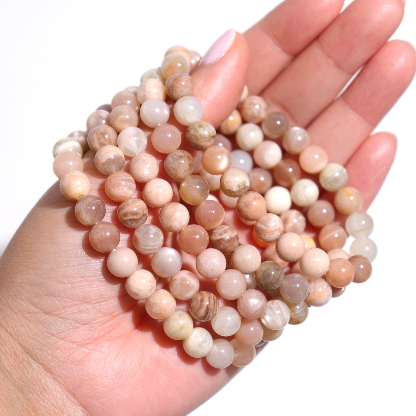 Peach Moonstone Bracelets | 8mm