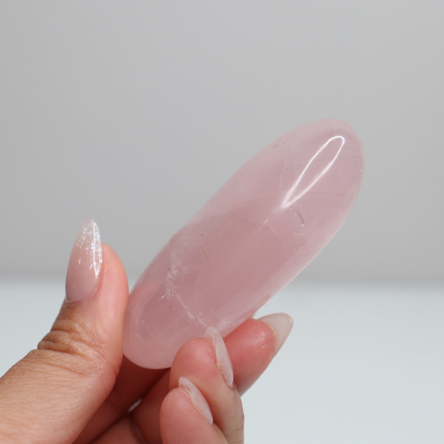 Rose Quartz Palm Stone 56