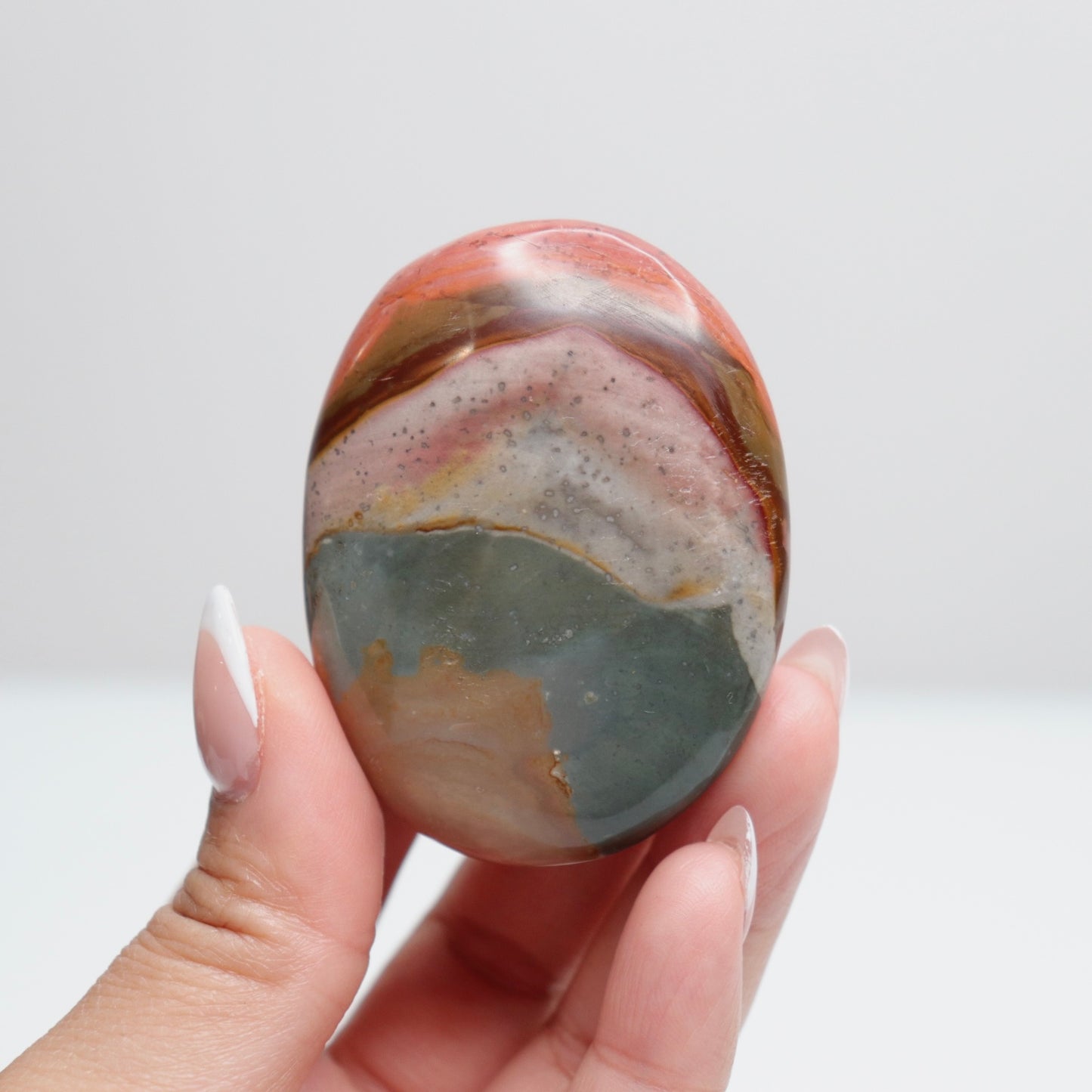 Polychrome Jasper Palm Stone | 13