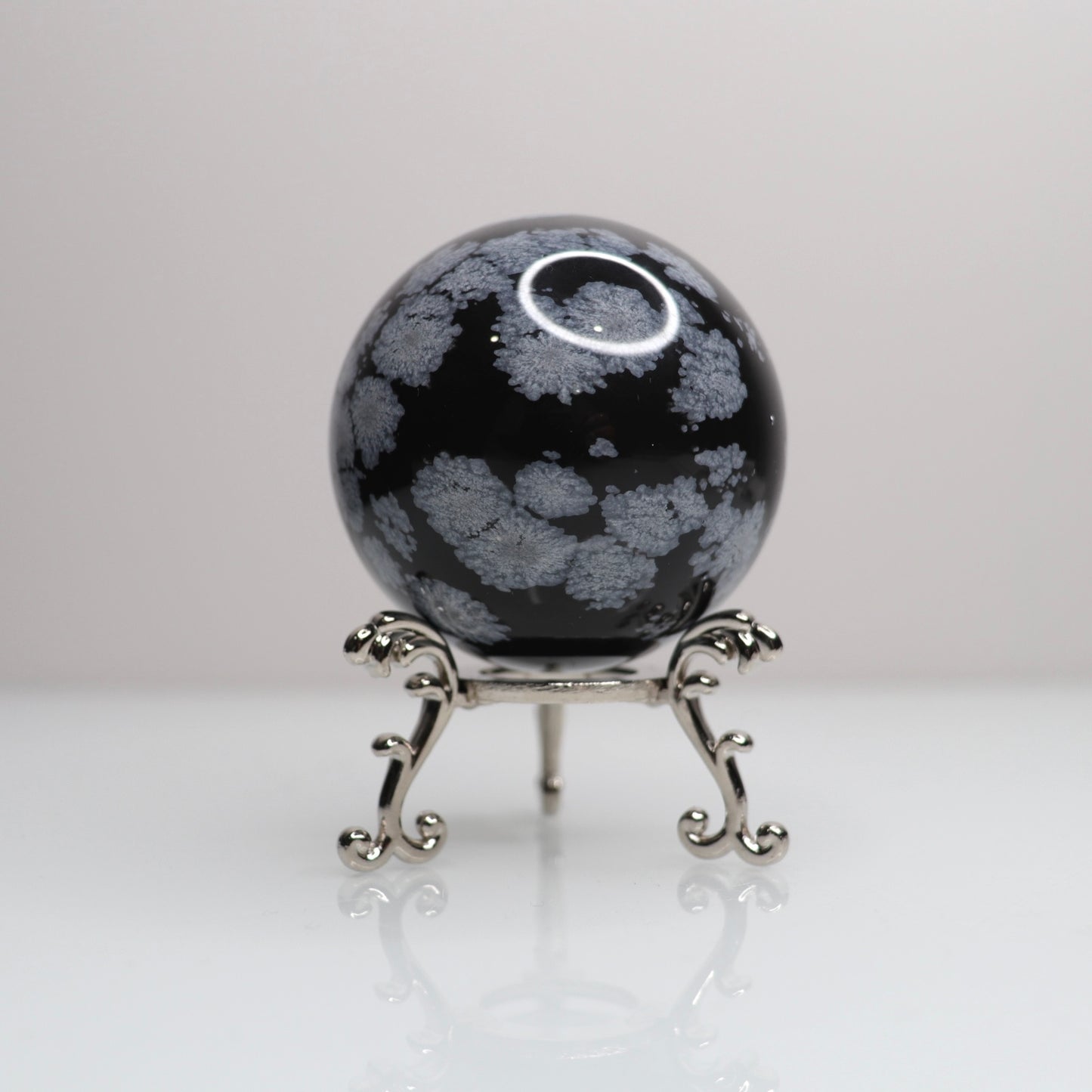 Snowflake Obsidian Sphere | 70