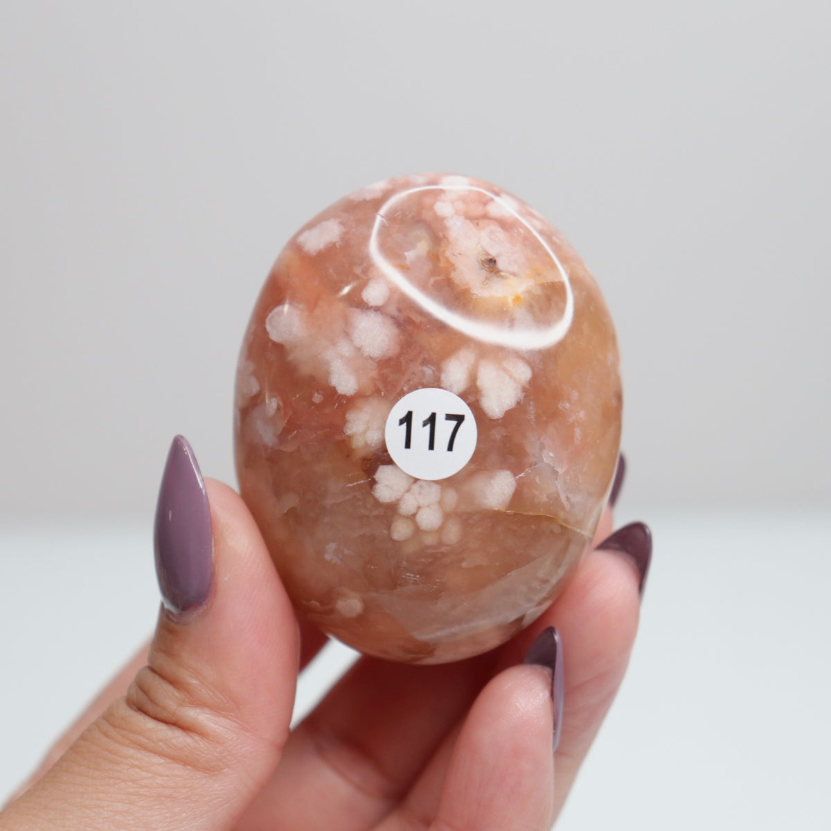 Flower Agate Palm Stone 117