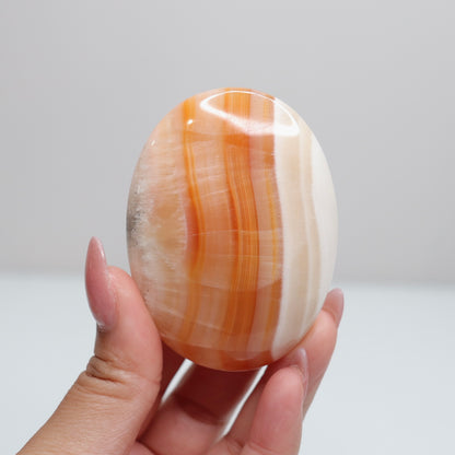Orange Aragonite Palm Stone | 64