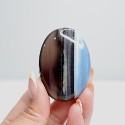 Blue Opal Palm Stone 8*