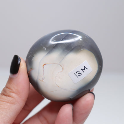 Orca Agate Palm Stone | 1