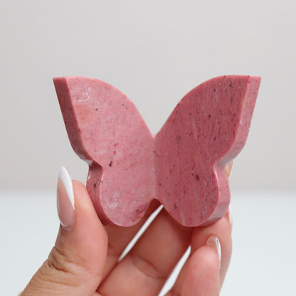 Pink Petrified Wood Butterfly G