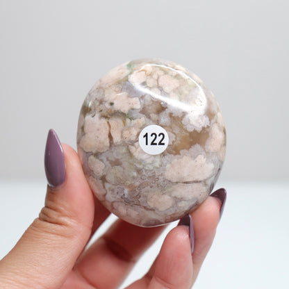 Flower Agate Palm Stone 122