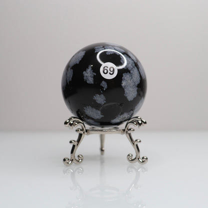 Snowflake Obsidian Sphere | 69