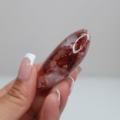 Hematoid Quartz Palm Stone | 10