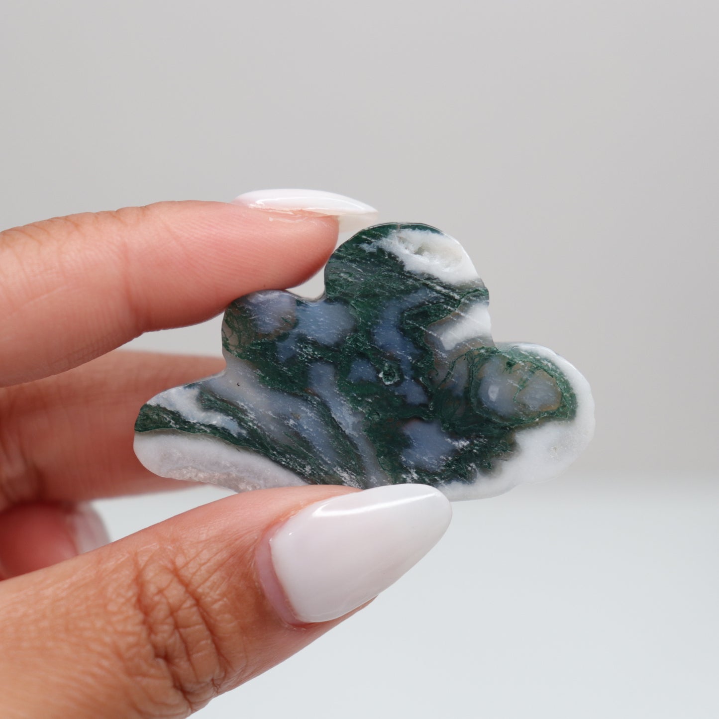 Moss Agate Heart | B
