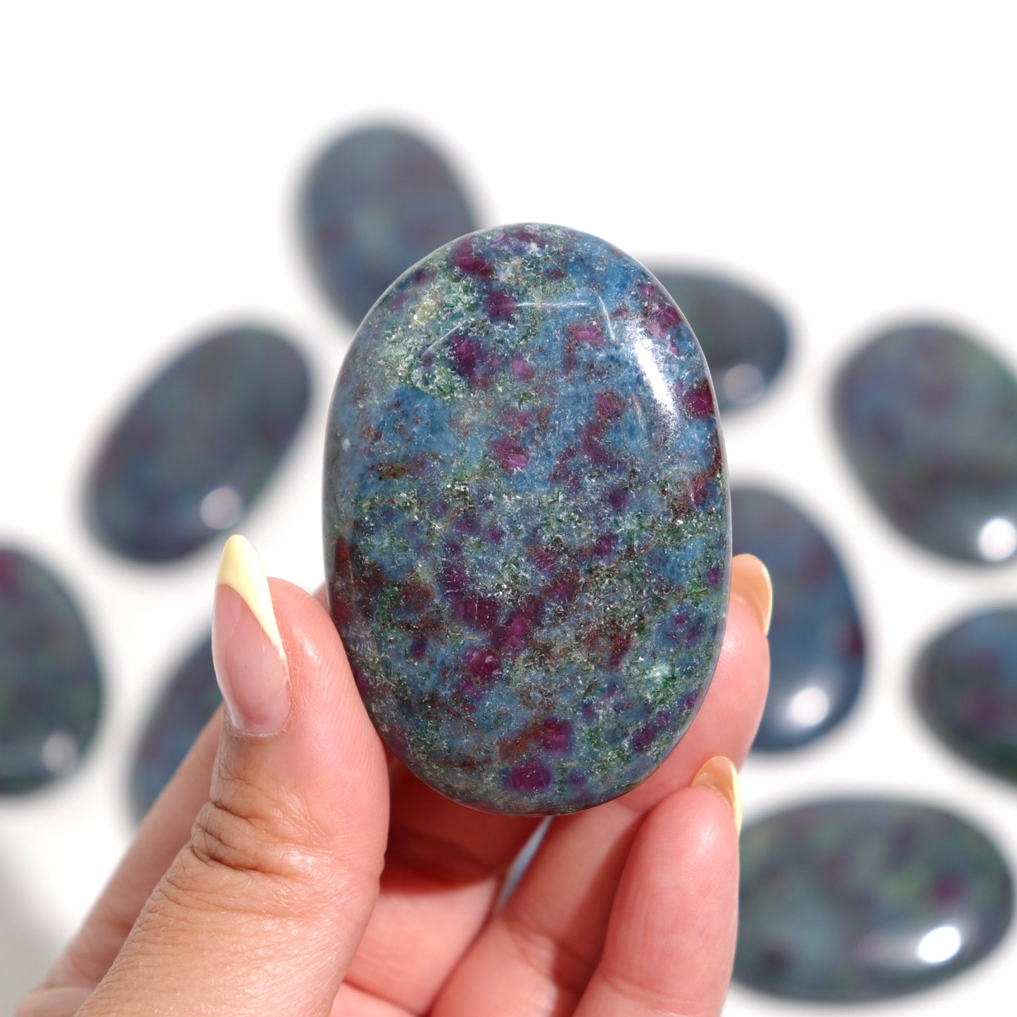 Ruby Kyanite Palm Stones