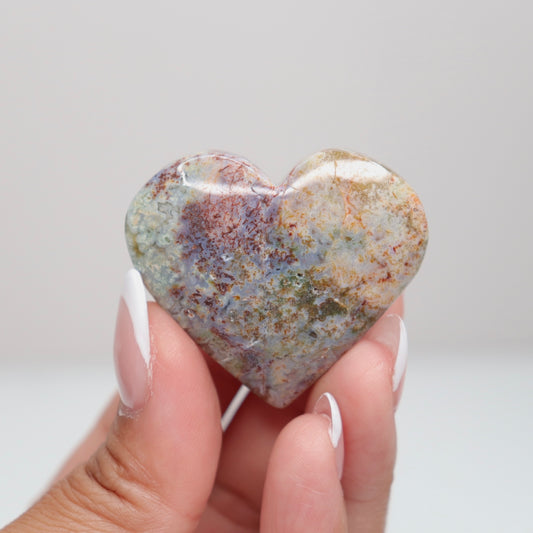 Moss Agate Heart | E