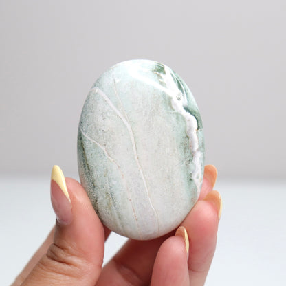 Green Sardonyx Palm Stone 7