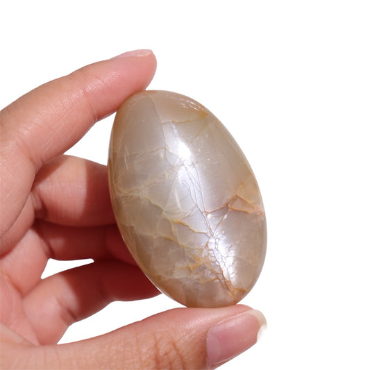 Peach Moonstone Palm Stone | 4