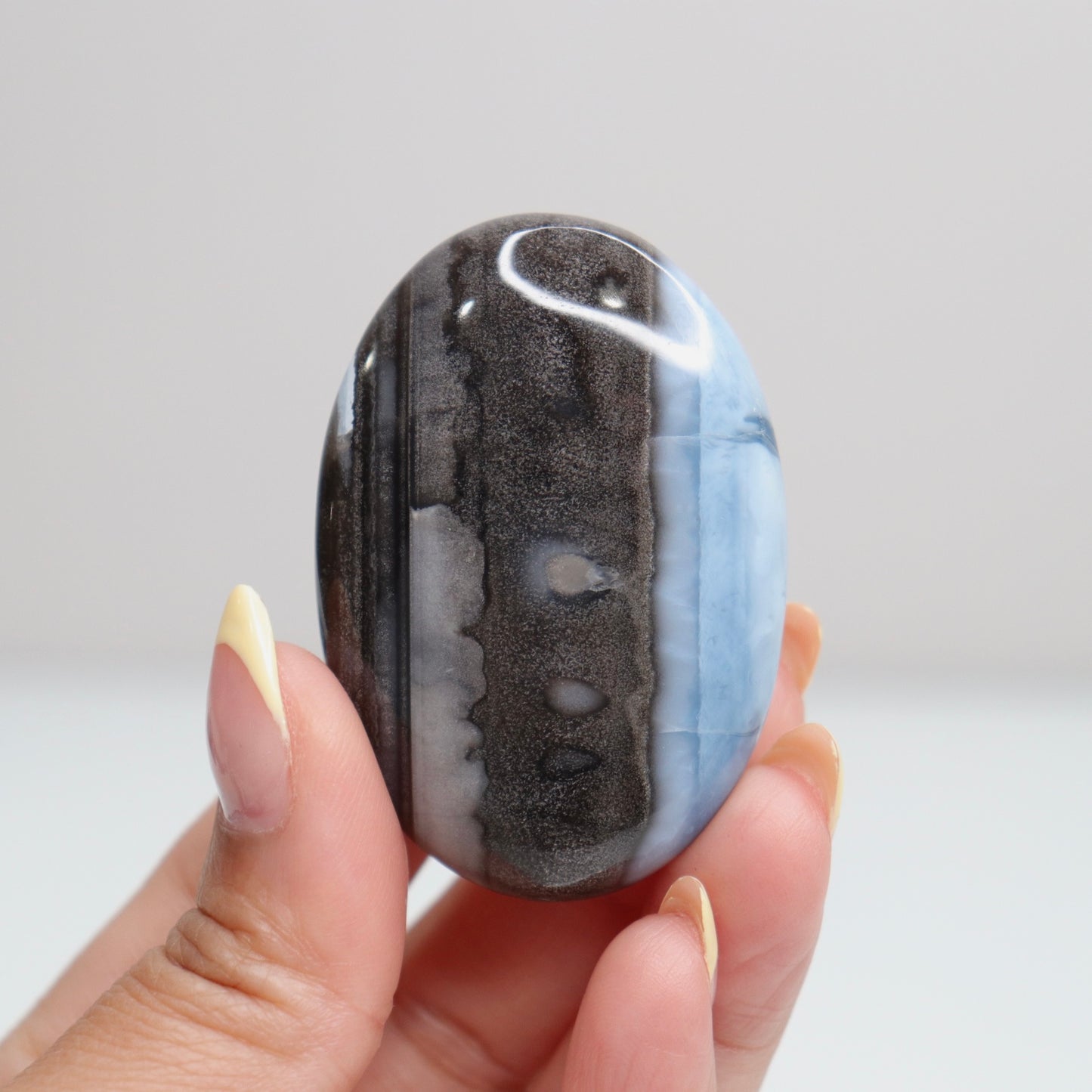 Blue Opal Palm Stone 14