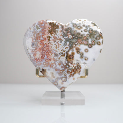 Ocean Jasper Heart w/ stand | C*