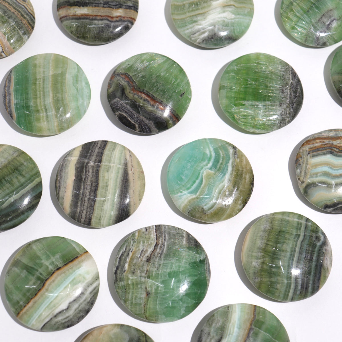 Kiwi Calcite Flat Stones