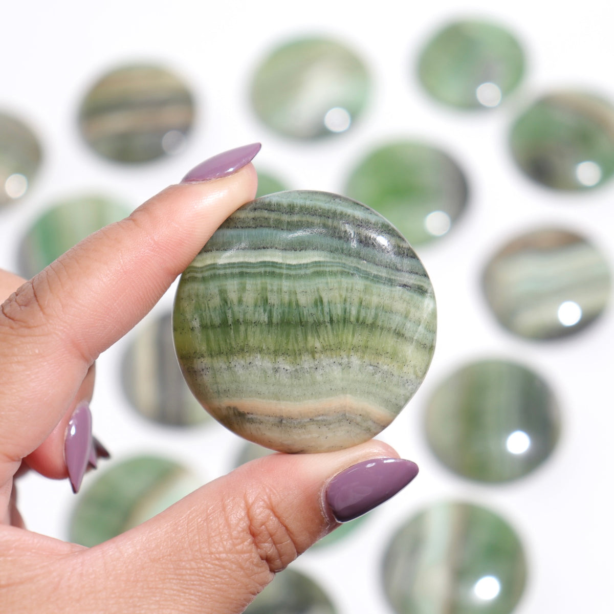 Kiwi Calcite Flat Stones