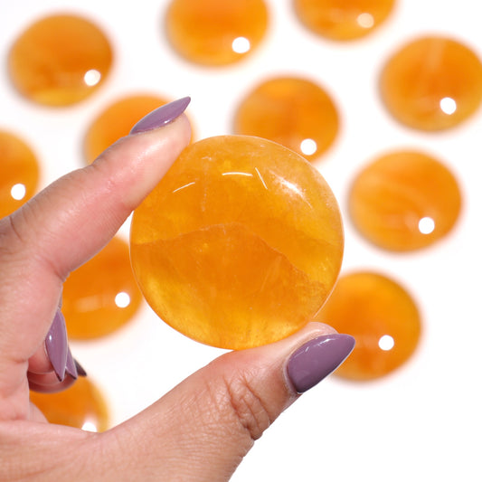 Orange Calcite Flat Stones